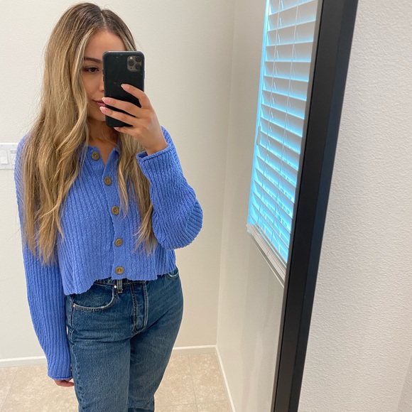 UO Simona Ribbed Cardigan XS (Sold out Color) - Picture 6 of 14